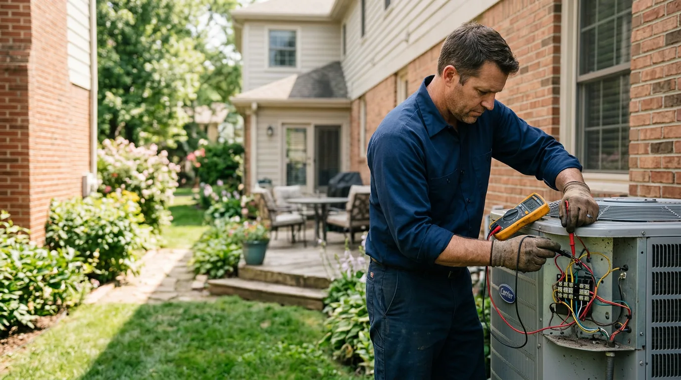 HVAC technician working near West Simsbury, CT